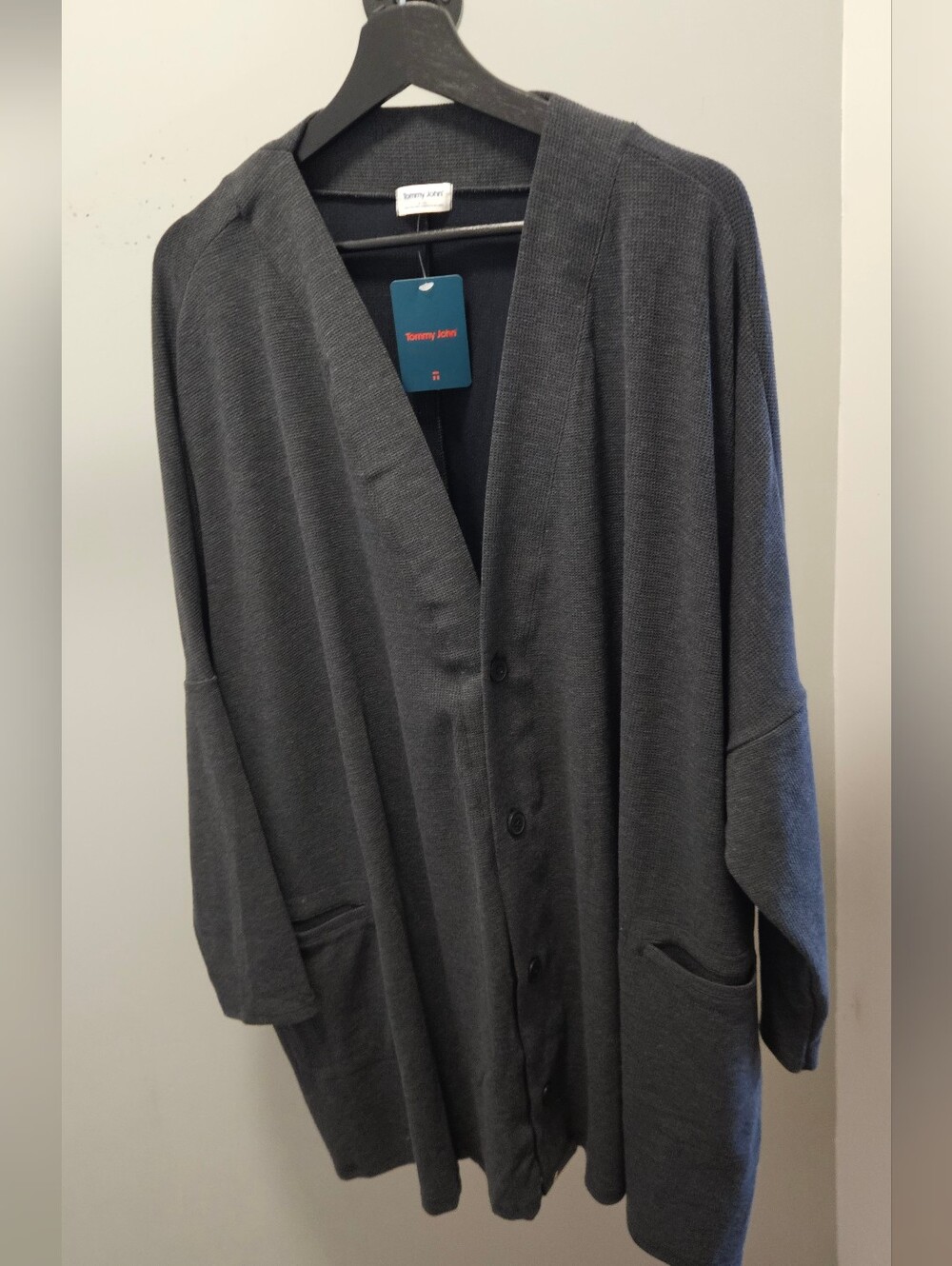 New Tommy John Waffle Long Cardigan